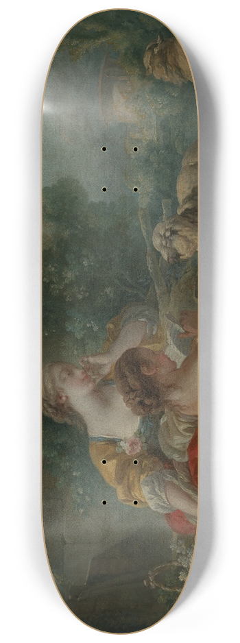 Franois Boucher - Two shepherdess 8.25 inch art skate deck