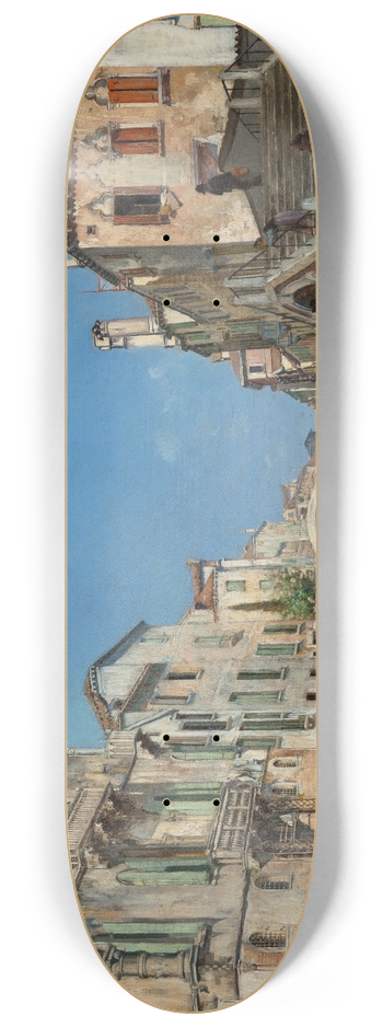 Franois Brunery - A Venetian backwater 8.25 inch art skate deck