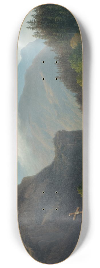 Franois Diday - Figures With Montains 8.25 inch art skate deck