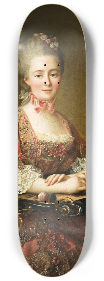 Franois-Hubert Drouais - Marquise de Caumont la Force 8.25 inch art skate deck