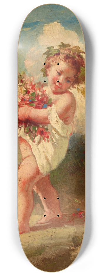 Franois-Louis Lanfant De Metz - Child Carrying Flowers 8.25 inch art skate deck