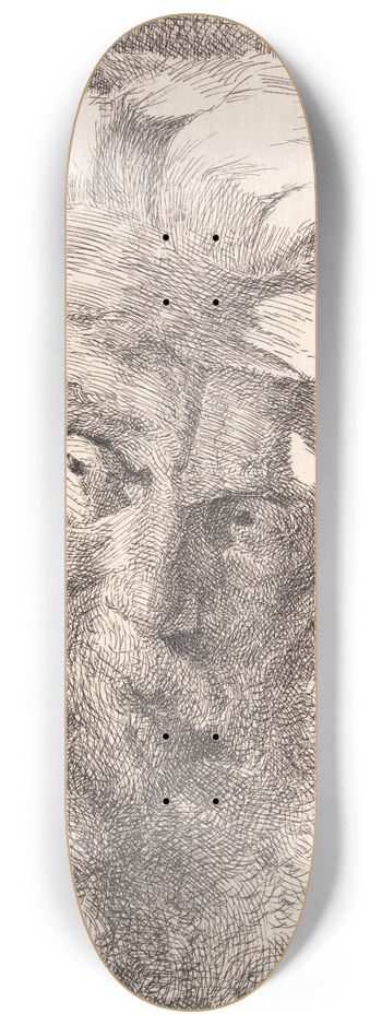 Frans Schwartz - Gammel skgget mand, der ser til siden 8.25 inch art skate deck
