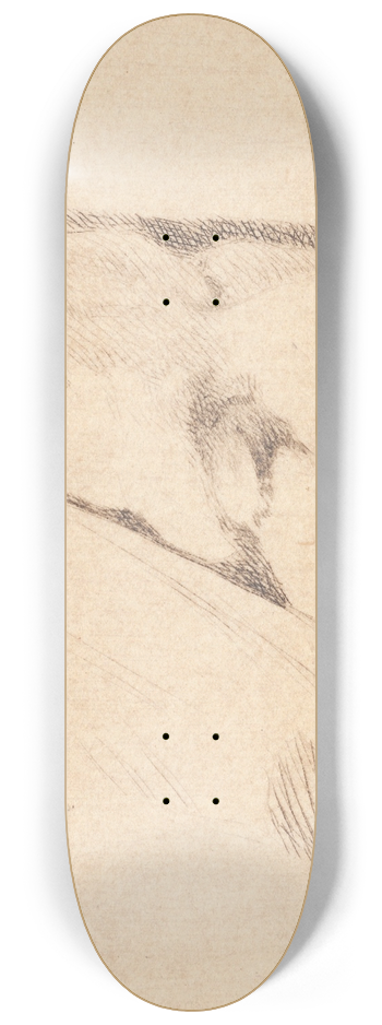 Frans Schwartz - Prveplade; Gammel kone med antydet trklde 8.25 inch art skate deck