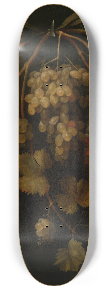 Frans van Everbroeck - Traubenstillleben 8.25 inch art skate deck