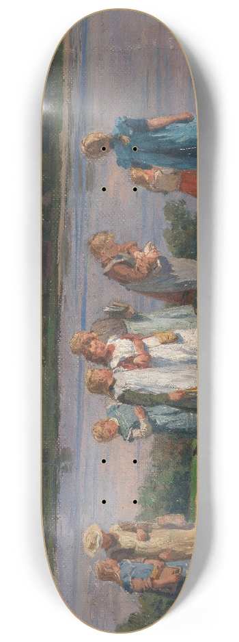 Friedrich Kallmorgen - Die Schule ist aus 8.25 inch art skate deck