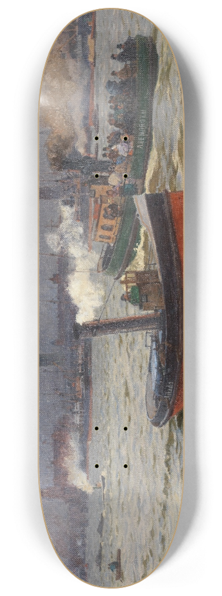 Friedrich Kallmorgen - Heranziehendes Wetter im Hamburger Hafen 8.25 inch art skate deck