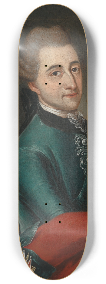 Franz Ignaz Molitor - Portrait of King Stanislas Augustus 8.25 inch art skate deck