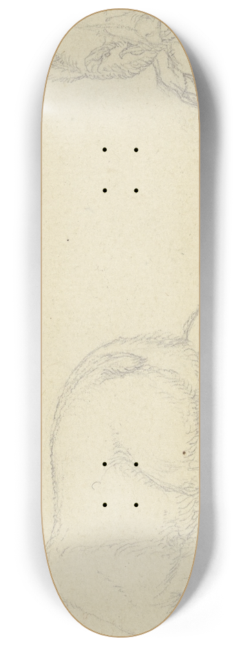 Franz Pforr - Ein Br und ein angriffslustiges Wildschwein 8.25 inch art skate deck