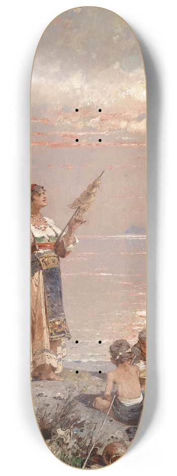 Franz Richard Unterberger - In der Bucht von Neapel 8.25 inch art skate deck