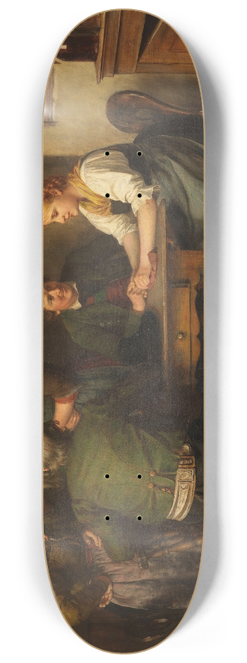 Franz von Defregger - Die Werbung 8.25 inch art skate deck