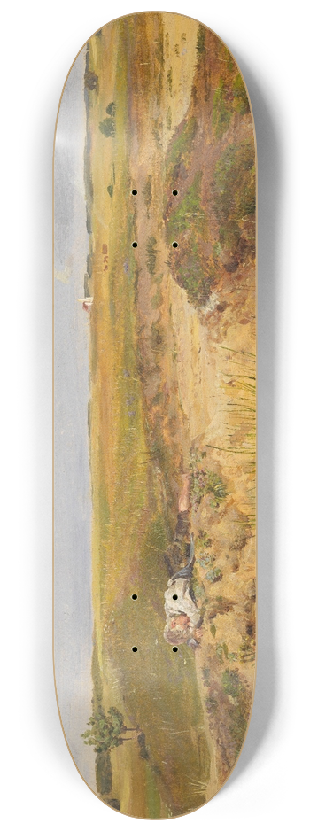 Franz von Lenbach - Landschaft mit schlafendem Hirtenknaben 8.25 inch art skate deck