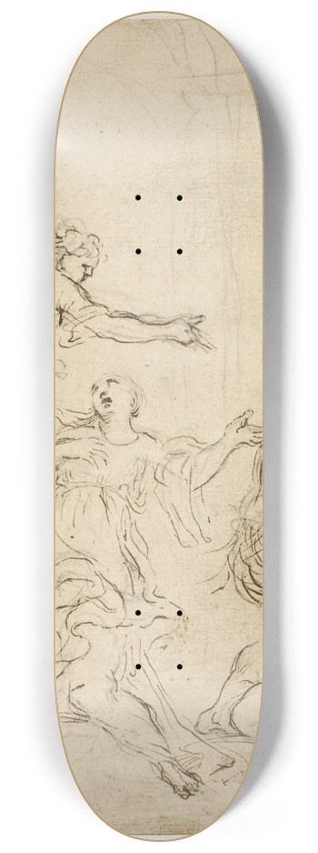 Alessandro Algardi - The miracle of Saint Agnes 8.25 inch art skate deck