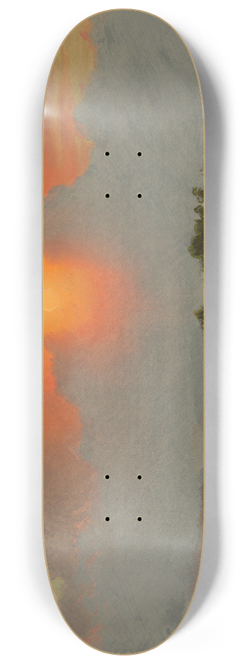 Frederic Edwin Church - Cloudy Skies 8.25 inch art skate deck