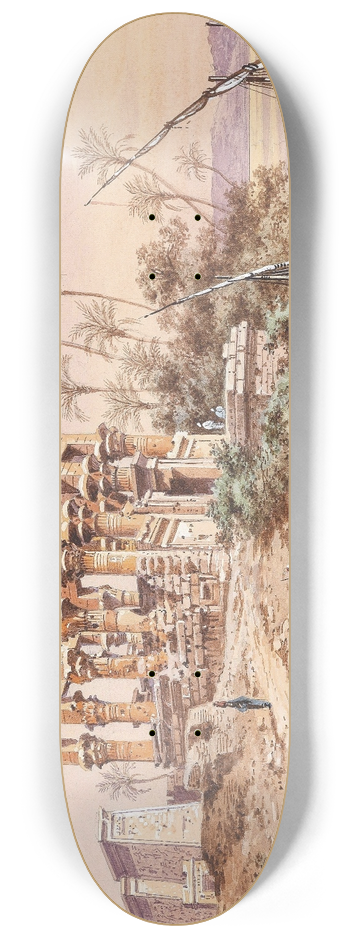 Friedrich Perlberg - Tempel von Philae 8.25 inch art skate deck