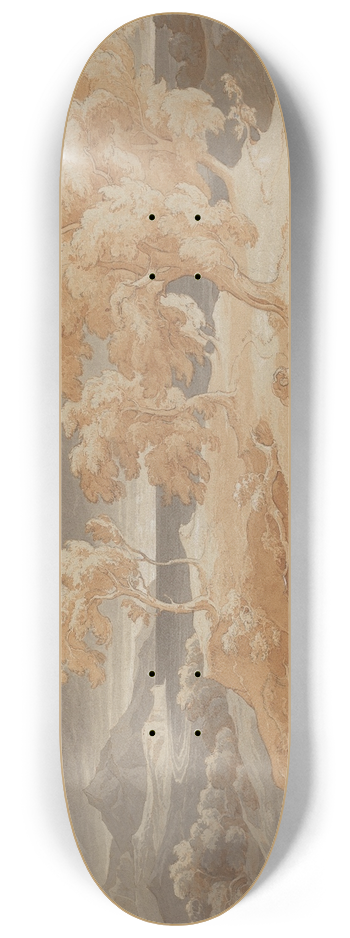 Friedrich Preller the Elder - Italienische Kstenlandschaft mit Gewitter 8.25 inch art skate deck