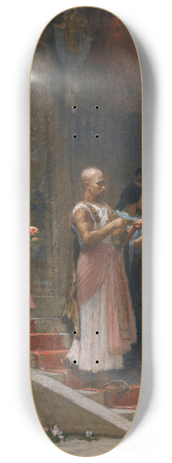Frederick Arthur Bridgman - An Egyptian Procession 8.25 inch art skate deck
