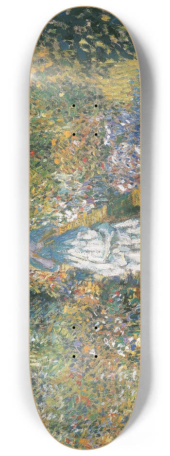Frederick Carl Frieseke - The Garden path 8.25 inch art skate deck