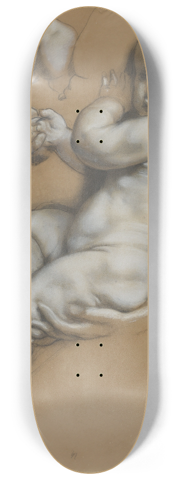 Frederick Goodall - Study of a Baby 8.25 inch art skate deck