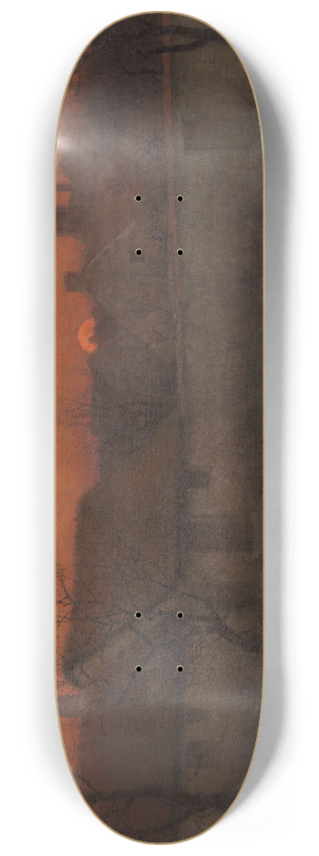 Frederick Judd Waugh - Country Cabins at Sunset 8.25 inch art skate deck