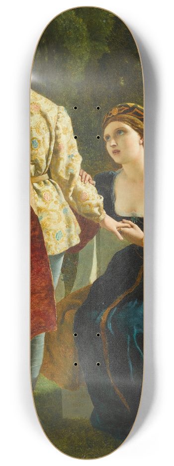 Frederick Richard Pickersgill - Viola and the Countess (Twelfth Night; Act III, Scene I) 8.25 inch art skate deck