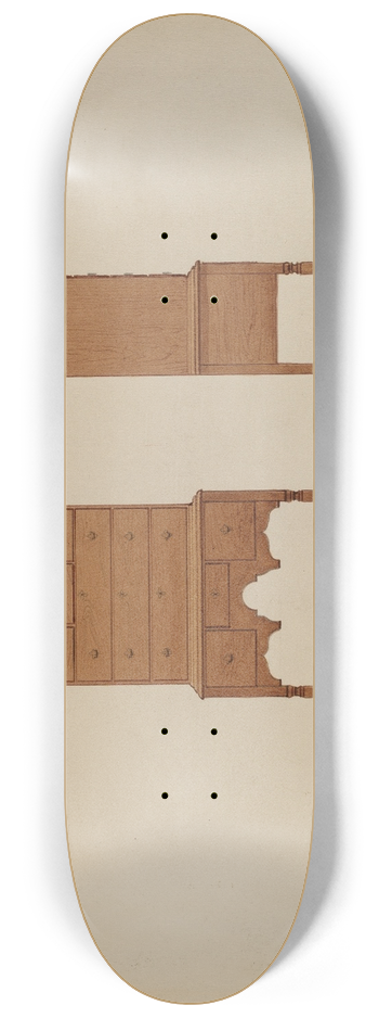 Fred Weiss - Highboy-front and Side Views 8.25 inch art skate deck