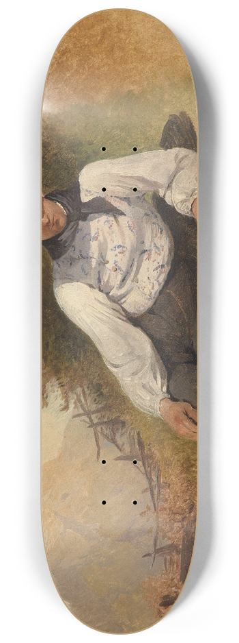 Friedrich August Matthias Gauermann - Bauernbursche 8.25 inch art skate deck