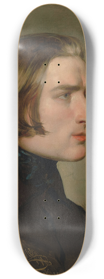 Friedrich von Amerling - Portrait of Franz Liszt 8.25 inch art skate deck