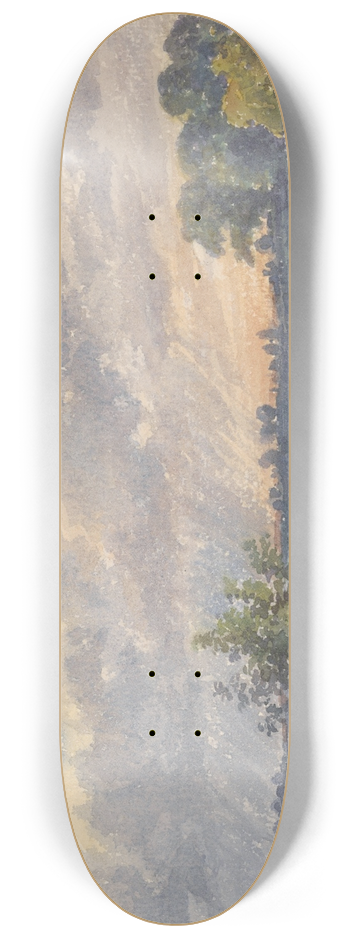 Friedrich Carl von Scheidlin - Landscape during Sunset 8.25 inch art skate deck