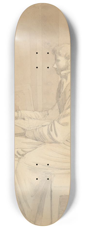 Friedrich von Amerling - Self-Portrait 8.25 inch art skate deck