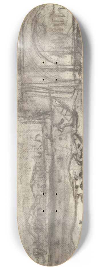 Friedrich Ernst Morgenstern - Anlegemanver an einem Raddampfer 8.25 inch art skate deck