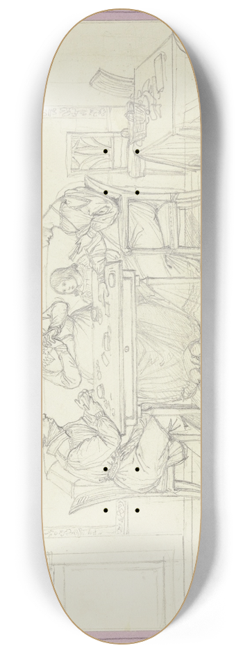 Friedrich Mosbrugger  - Family playing cards 8.25 inch art skate deck