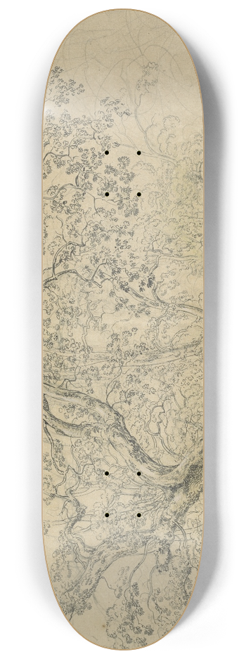 Friedrich Salath - Grove of Trees (verso) 8.25 inch art skate deck