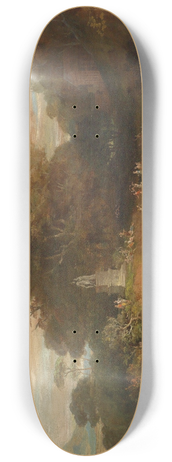 Friedrich von Amerling - Griechische Ideallandschaft 8.25 inch art skate deck