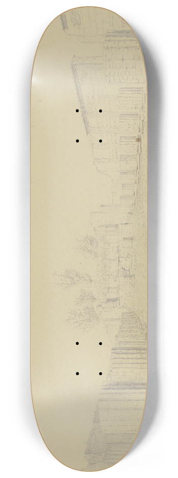 Friedrich Wilhelm Ludwig - Die sogenannte Basilika in Pompeji 8.25 inch art skate deck