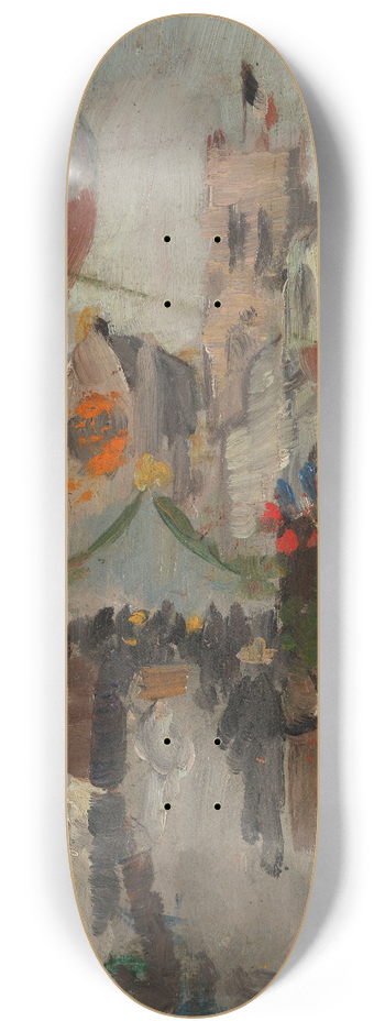 Frits Thaulow - July 14th in Dieppe 8.25 inch art skate deck