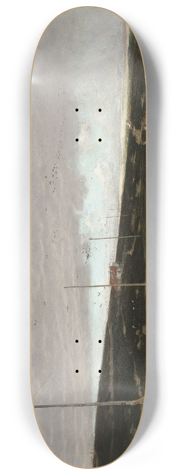 Frits Thaulow - On the coast. Motif from Jaeren, Norway 8.25 inch art skate deck