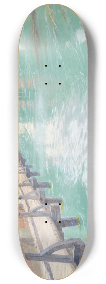 Frits Thaulow - The Mills at Montreuil-sur-Mer, Normandy 8.25 inch art skate deck