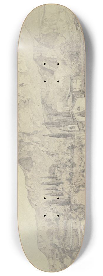 Fritz Bamberger - Monastery near Trient 8.25 inch art skate deck