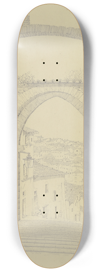 Friedrich Wilhelm Ludwig - Die Via Appia in Perugia 8.25 inch art skate deck