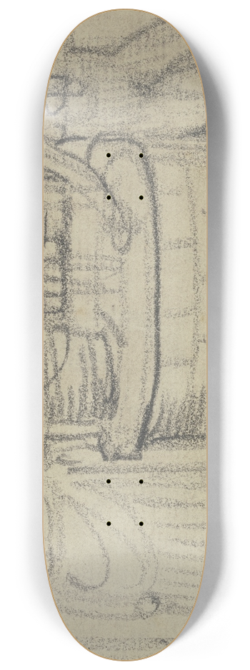 Fritz Boehle - Servant and maid at the well 8.25 inch art skate deck