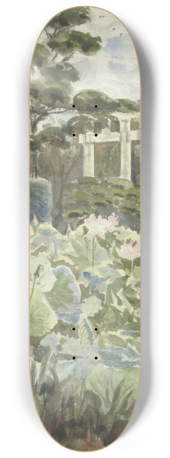 Fritz Hauck - Partie eines japanischen Gartens 8.25 inch art skate deck