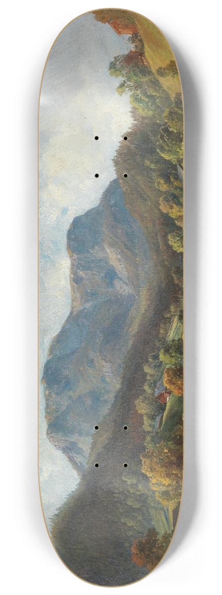 Friedrich Zeller - Blick auf den Sandling von Altaussee aus 8.25 inch art skate deck