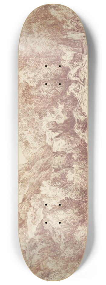 Gaspard Dughet - Berglandschaft mit Raubberfall 8.25 inch art skate deck