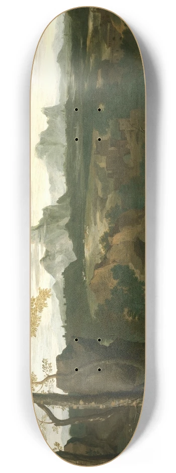 Gaspard Dughet - Landscape with a Herdsman and Goats 8.25 inch art skate deck