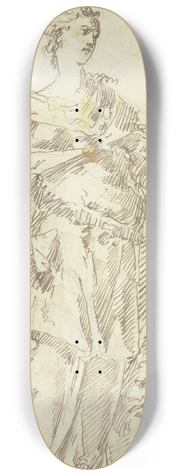 Gaspare Diziani - Allegorische Frauenfigur 8.25 inch art skate deck