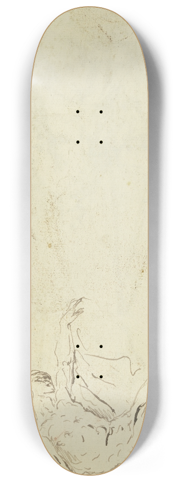Gaspare Diziani - Lying male nude 8.25 inch art skate deck