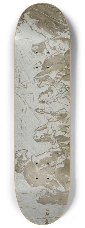 Gaspare Diziani - Tavern scene 8.25 inch art skate deck