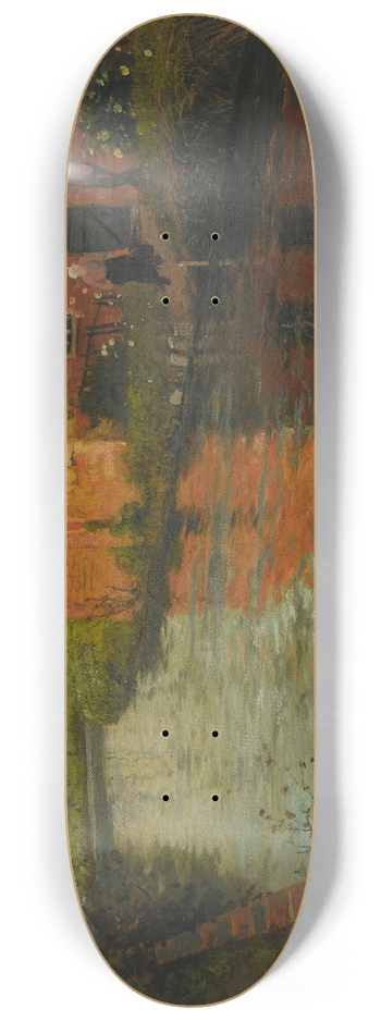 Frits Thaulow - A view of the river La Varenne 8.25 inch art skate deck