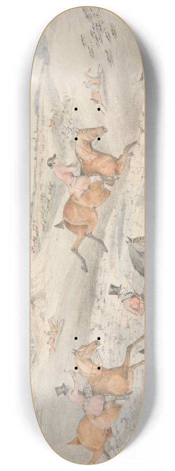 George Alken - Foxhunting; Full Cry 8.25 inch art skate deck