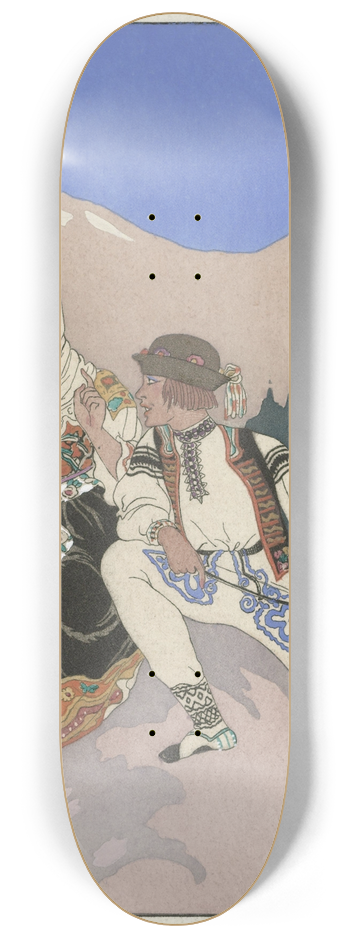 George Barbier - Le Langage des Fleurs 8.25 inch art skate deck